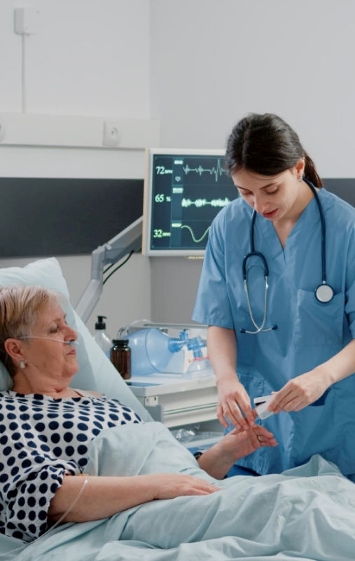 medical-team-doing-checkup-visit-aged-patient-with-disease-hospital-ward-bed-doctor-nurse-consulting-senior-woman-with-oximeter-oxygen-saturation-iv-drip-bag