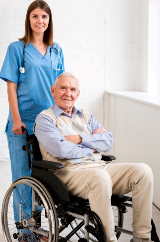 nurse-old-man-posing-while-looking-camera